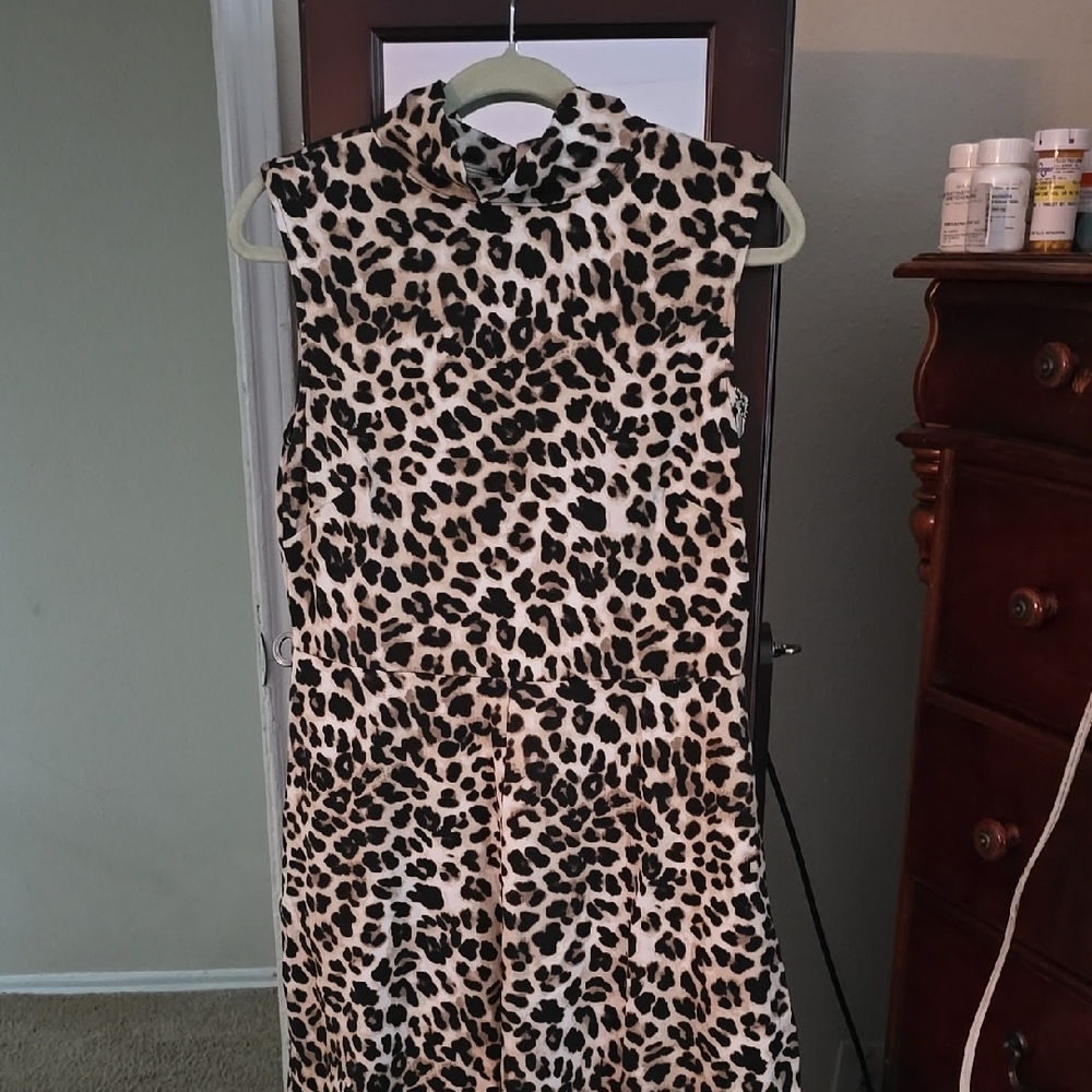 New York & Company Leopard Print Dress